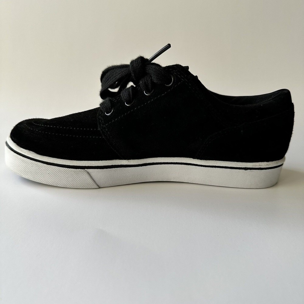 Maui and Sons Skate Shoes Unisex Kids Size 3 Black Faux Suede Lace Up New - Picture 6 of 9